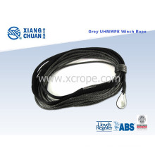 Grey UHMWPE Winch Rope with Rock Guard Sleeve